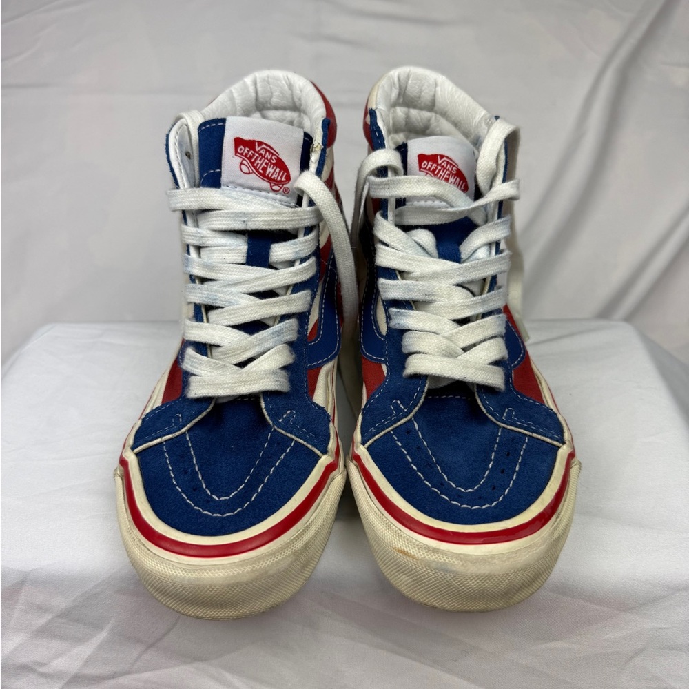 Vans High-Top Sneakers - Blue, Red, and White - Picture 2 of 6